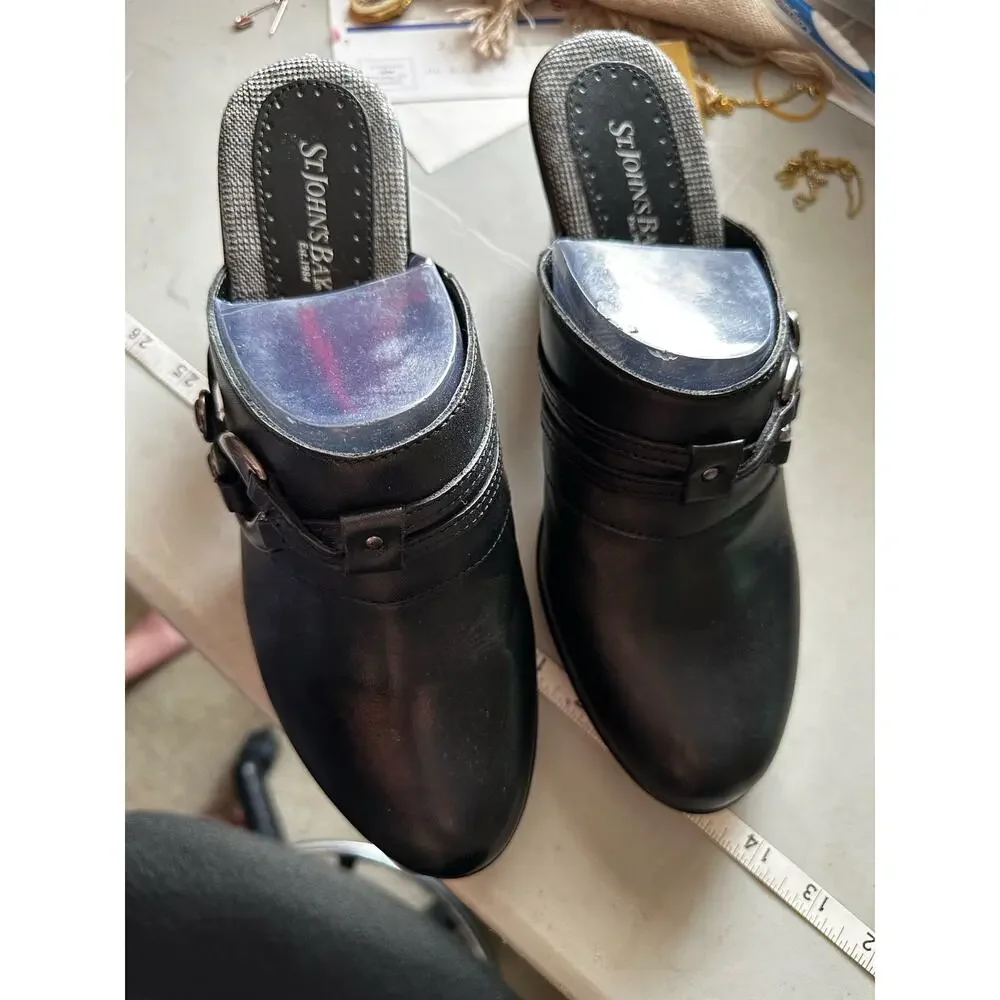 St John’s Bay Black Mule Clogs New, Never Worn Size 10